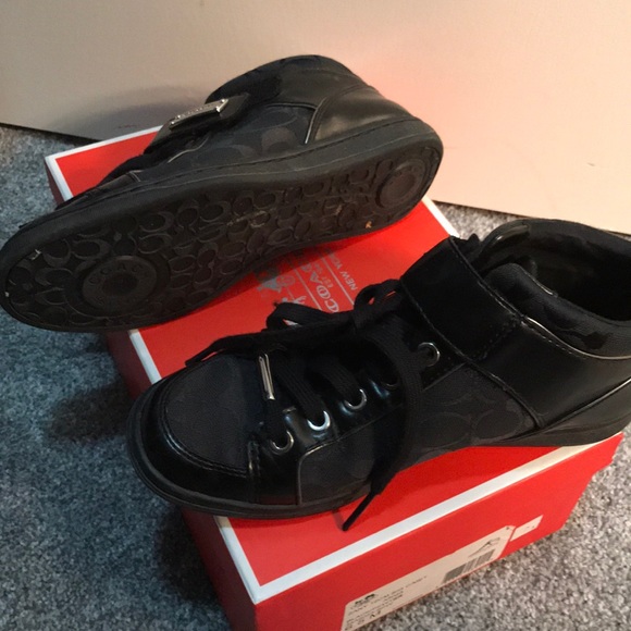 Coach black sneakers size 6.5 - Picture 3 of 5